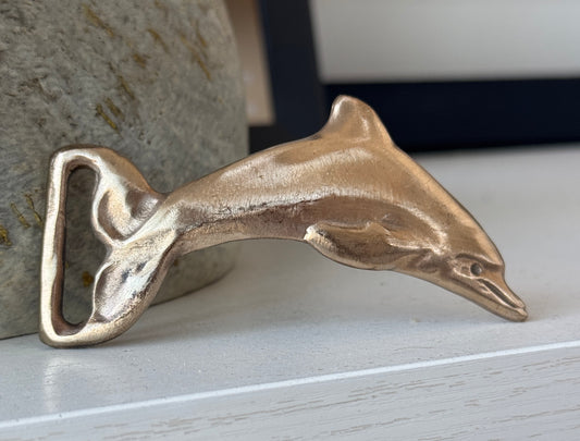 Bronze Dolphin Belt Buckle Made in USA