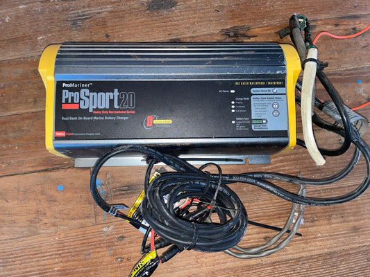 Pro Mariner Pro Sport 20 Dual Bank On-Board Marine Battery Charger-UNTESTED