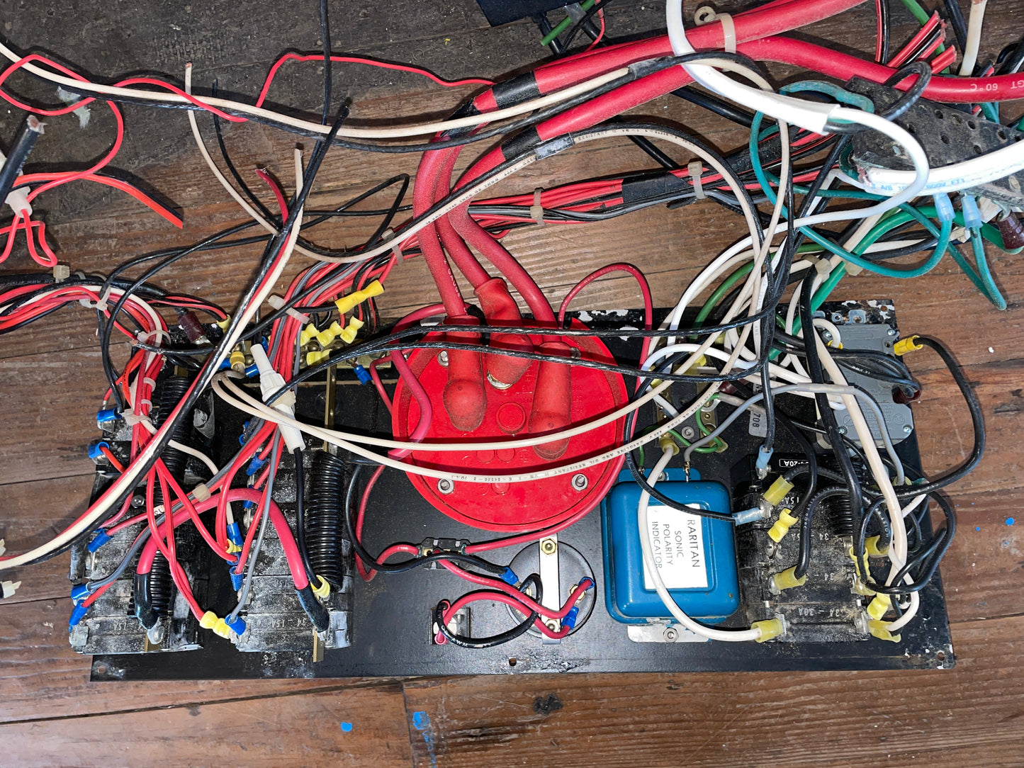 Large 12 Switch 12V DC; 5 Switch 115V AC Electrical Panel