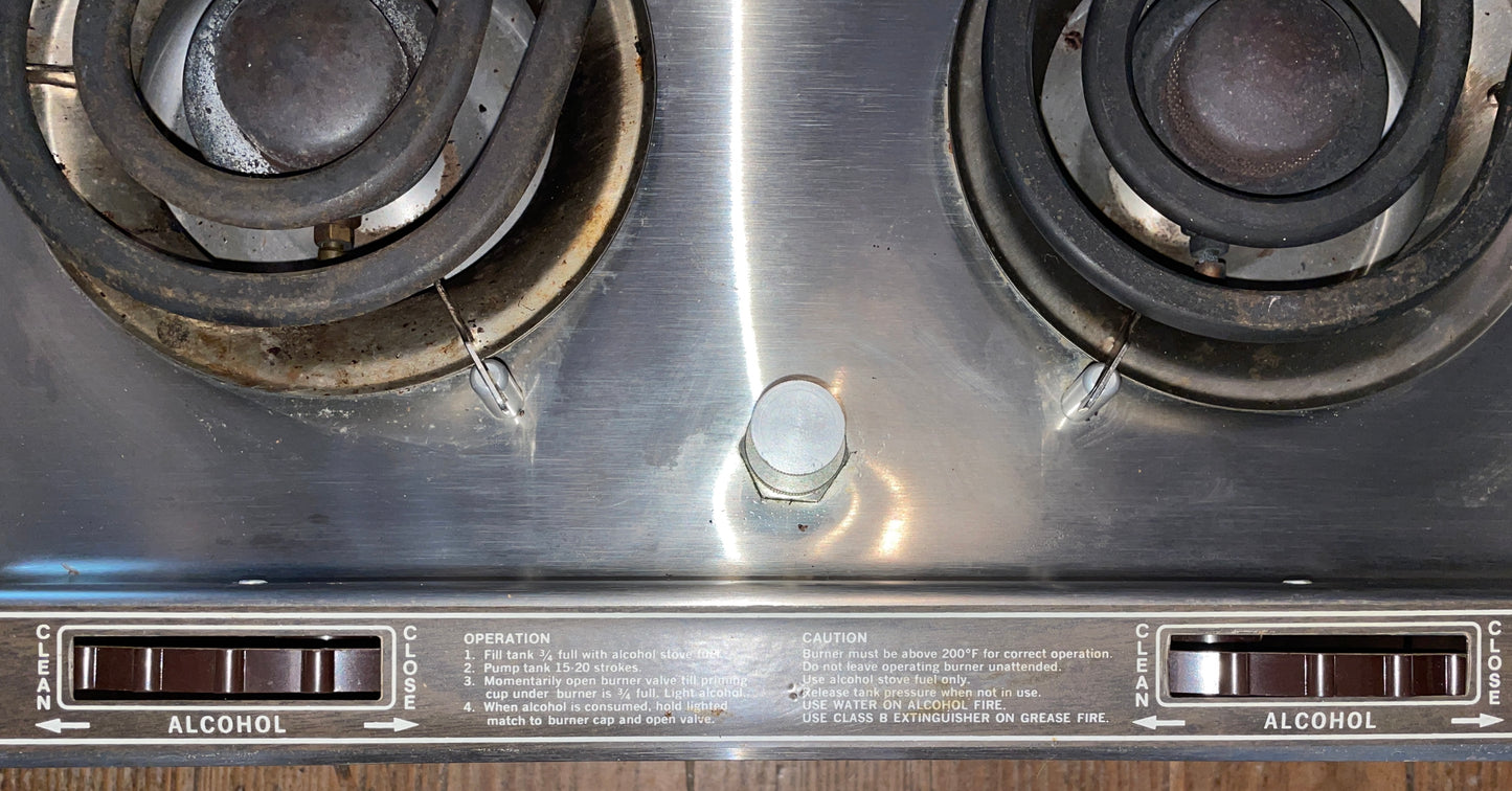 Kenyon 2 Burner Combination Alcohol/Electric Stove Model 406 Sailboat Parts