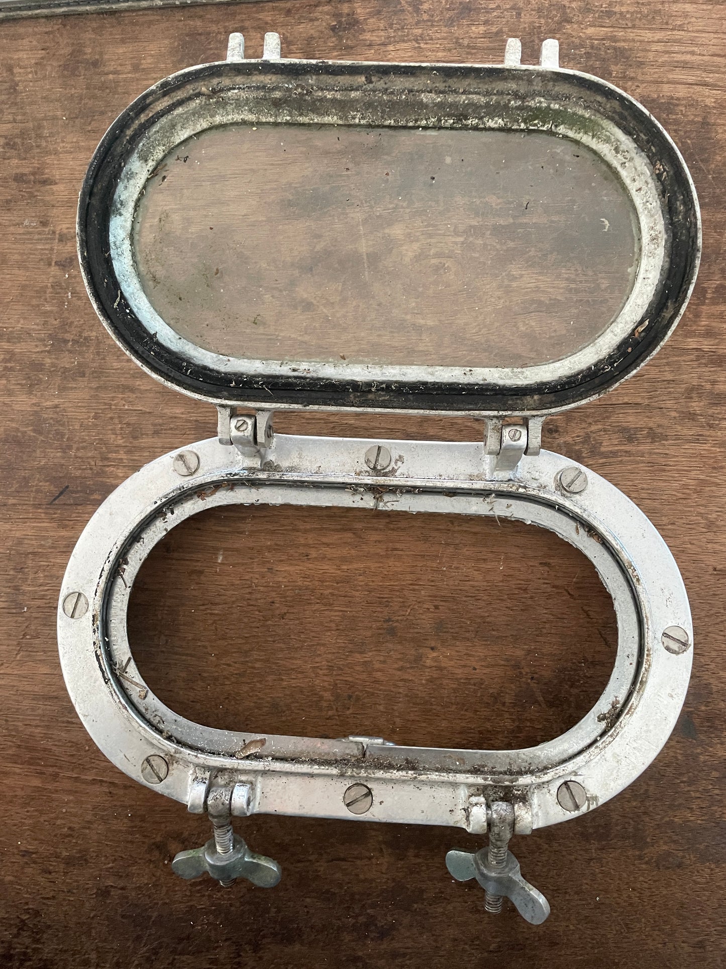 Small Aluminum Opening Portlight- ID 8” Long x 4 1/8” Wide