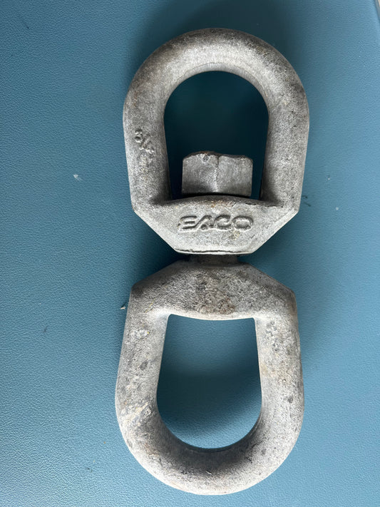 Galvanized Double Ended Swivel Eye Hook Eye to Eye Swivel Shackle 3/4""