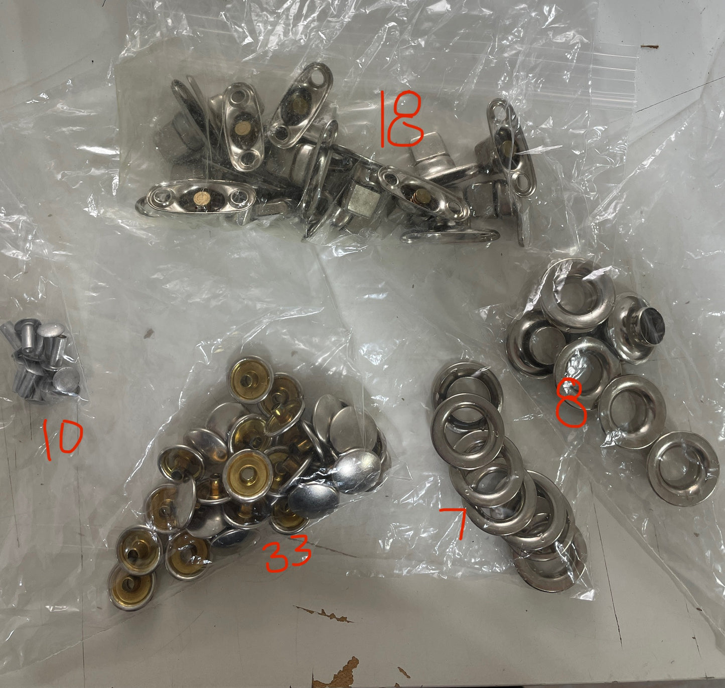 Misc Grommet & Clasps LOT
