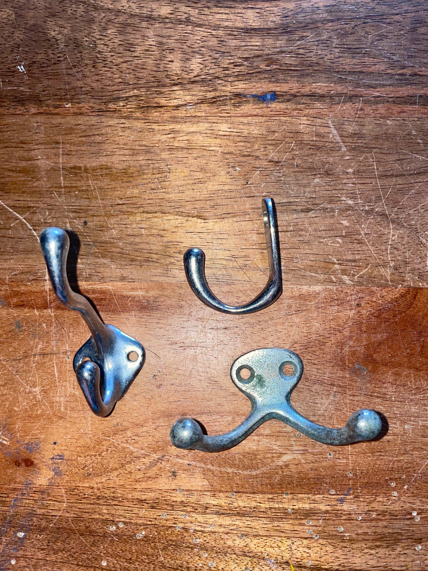 SET OF 3 Stainless Steel Wall Hooks
