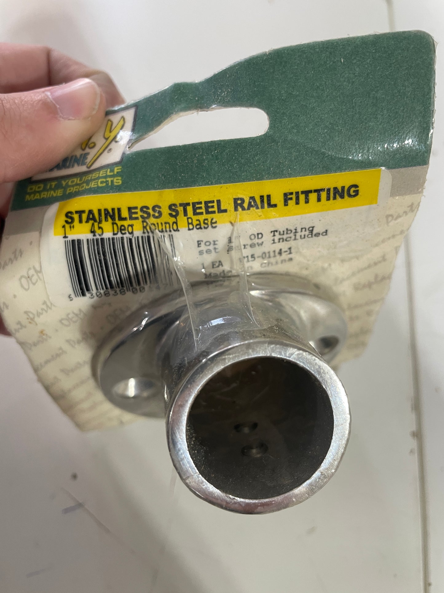Stainless Steel 1" - 45 Degree Rail Fitting - NEW