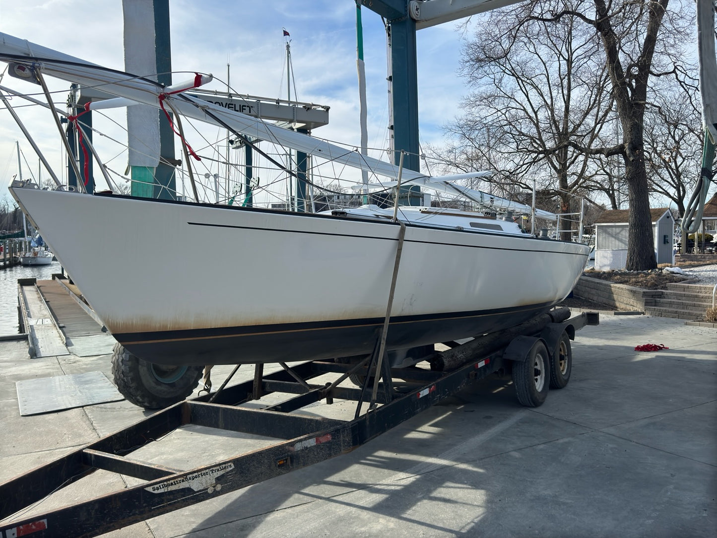 Traveler and Deck Hardware from J29, all Harken Parts - Cam Cleats & Blocks