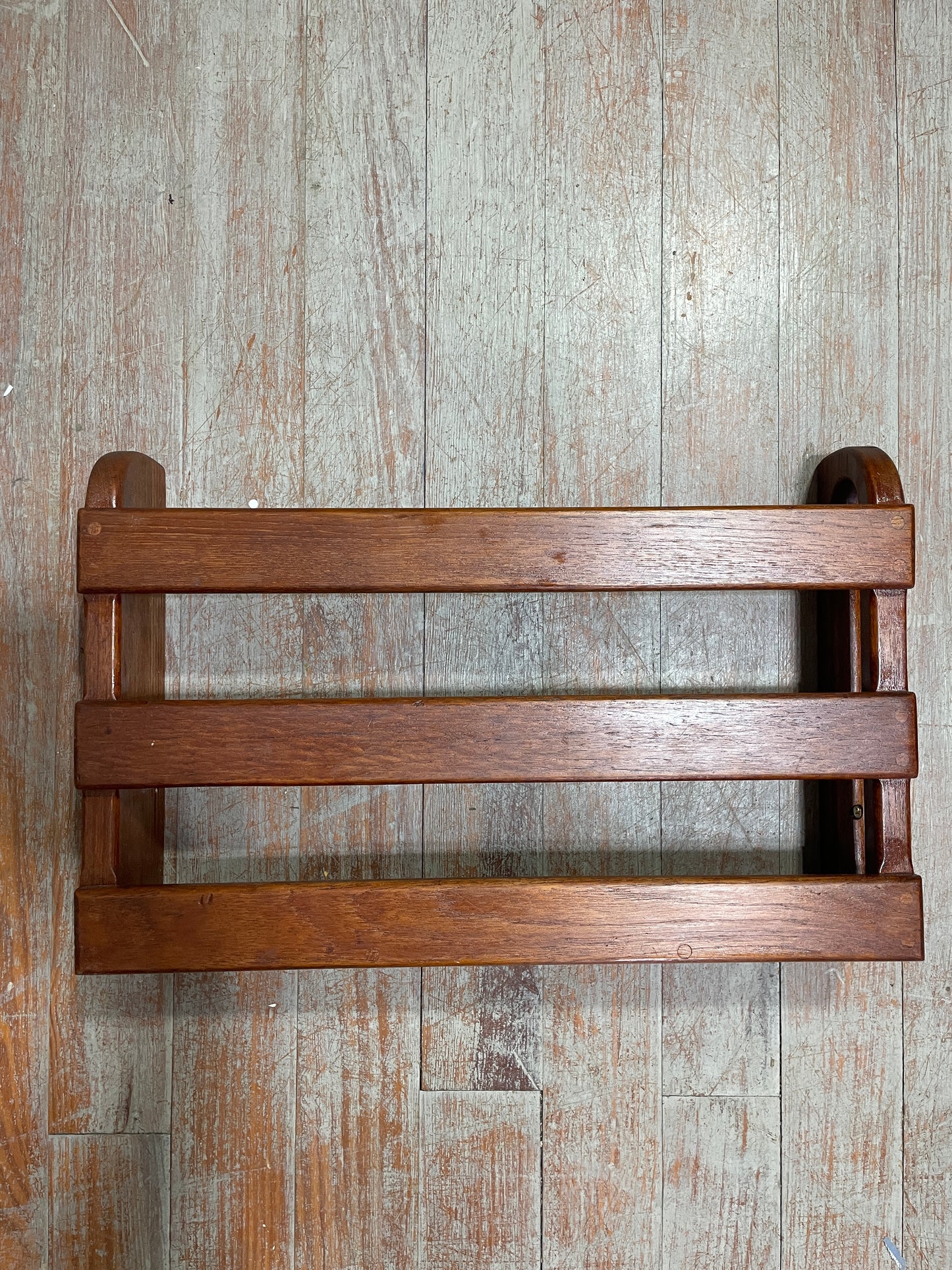 Beautiful Large Teak Wall Shelf - Tartan 33