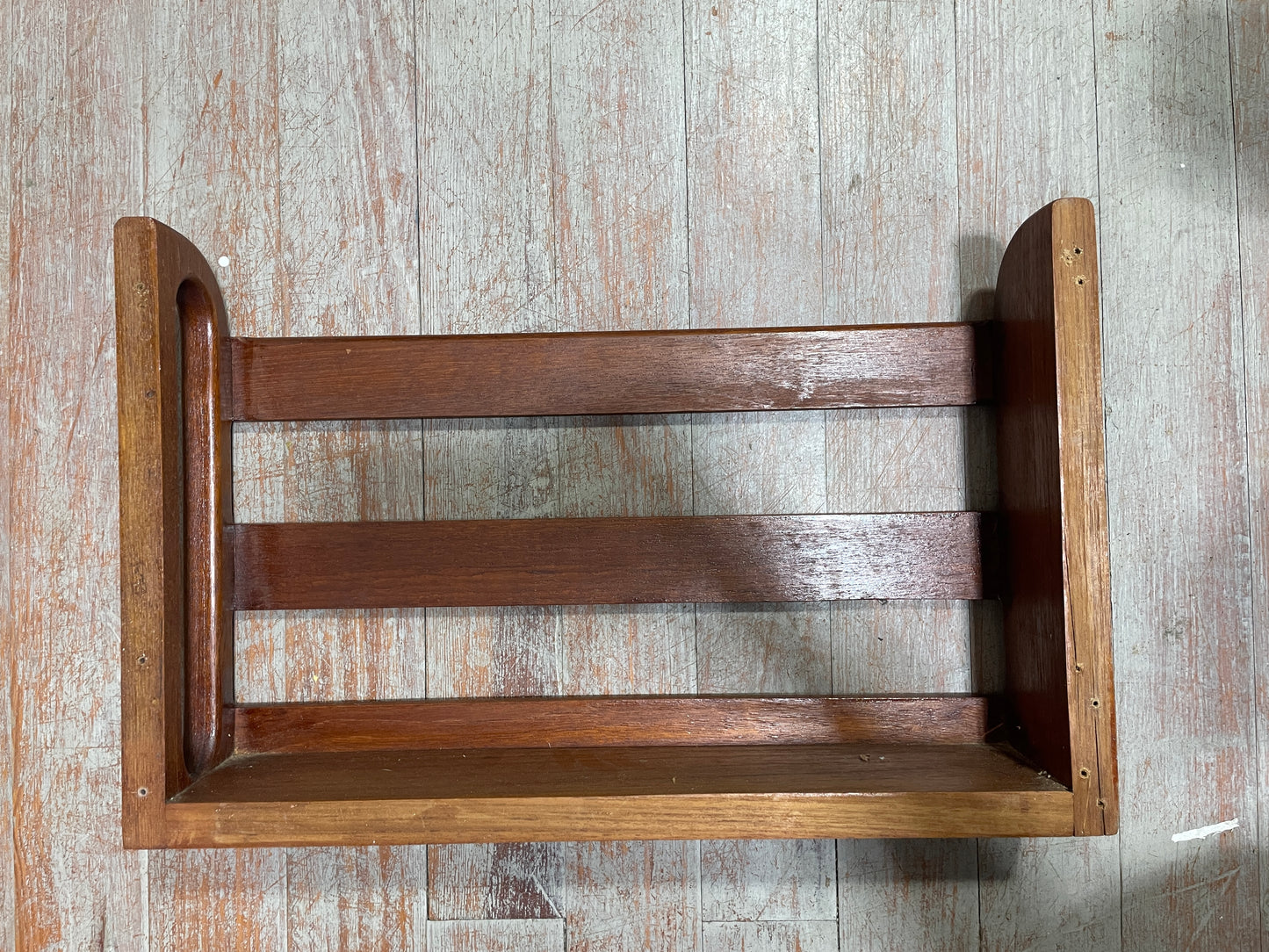 Beautiful Large Teak Wall Shelf - Tartan 33