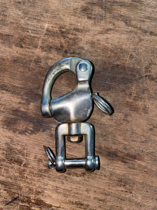 Stainless Steel 1/2” Forked Swivel Bail Shackle