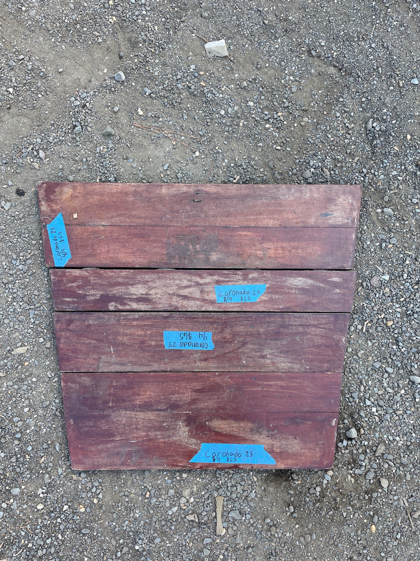 Coronado 25 - Set of 4 Wooden Companion Way Boards -- #40