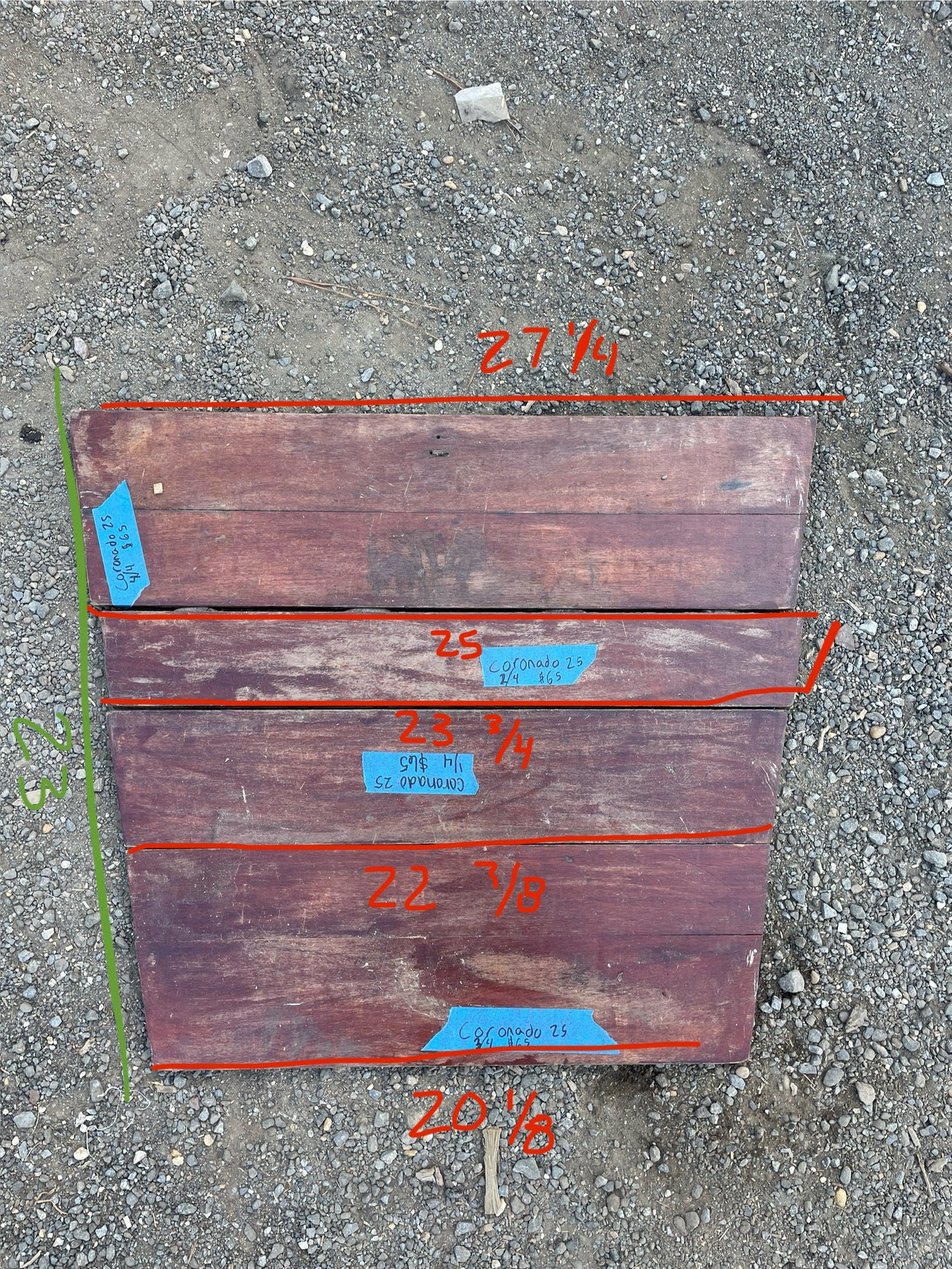 Coronado 25 - Set of 4 Wooden Companion Way Boards -- #40