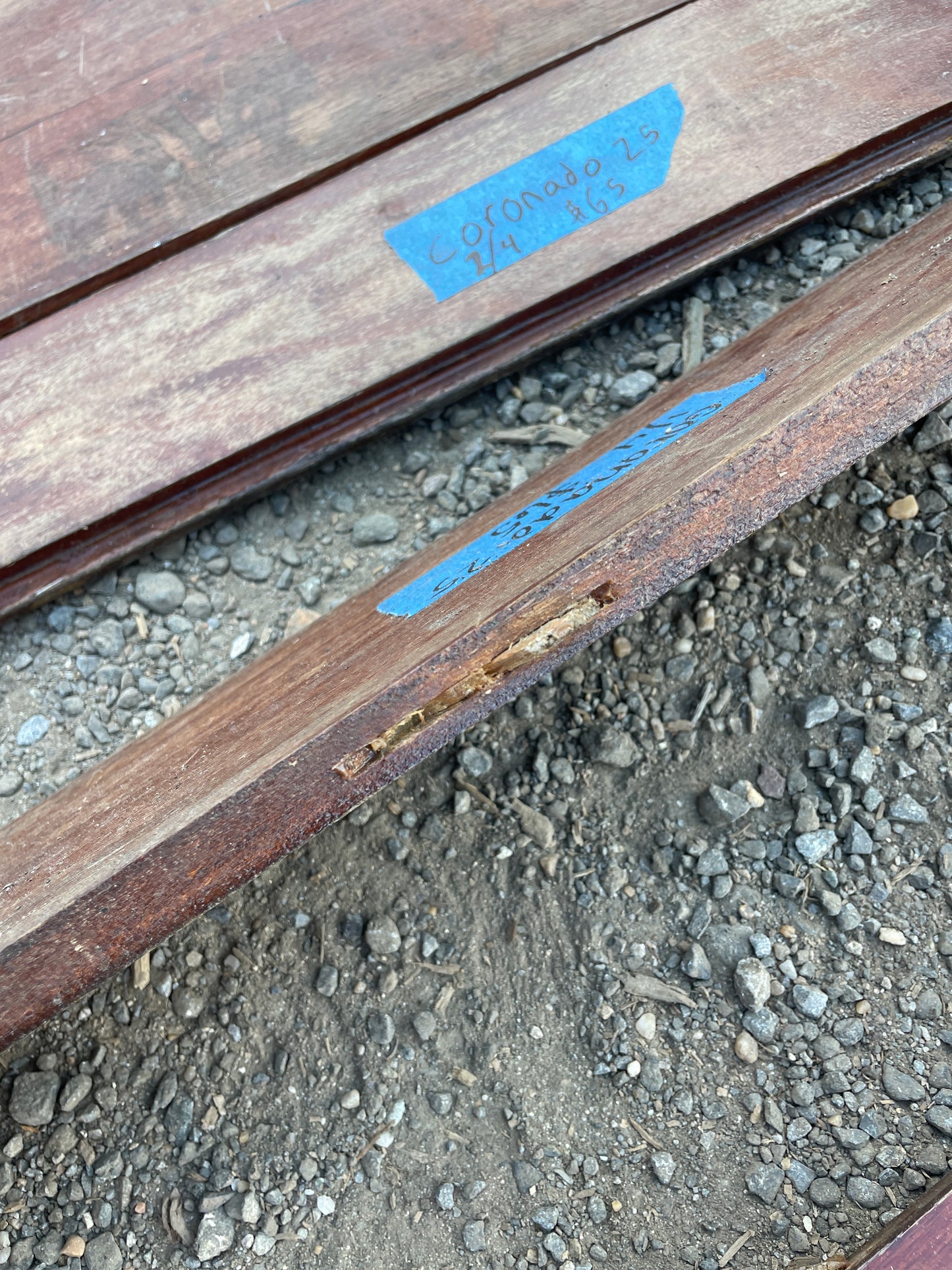 Coronado 25 - Set of 4 Wooden Companion Way Boards -- #40