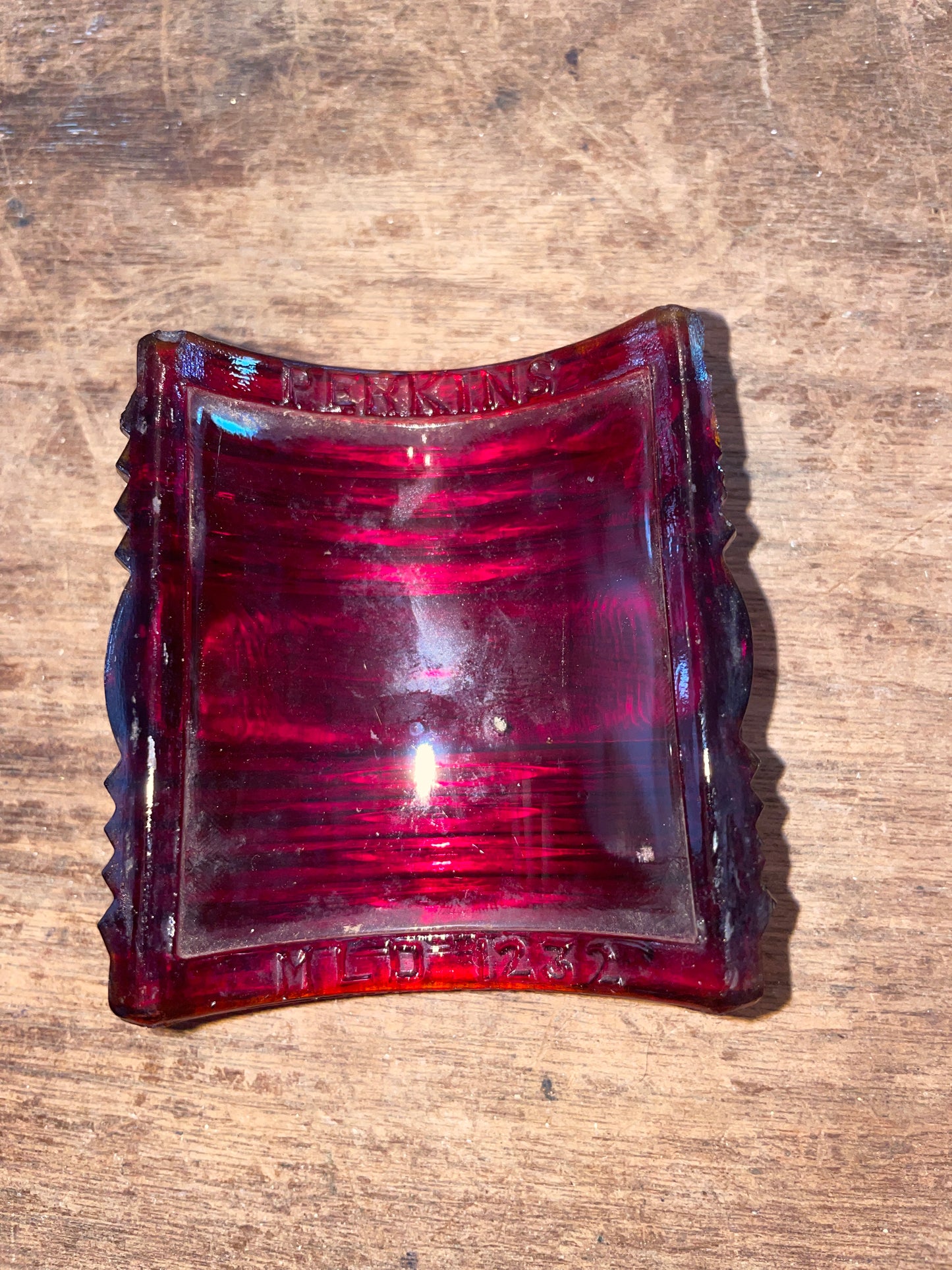 Red Perkins Replacement Glass- 1 1/2” long x 2 1/4”