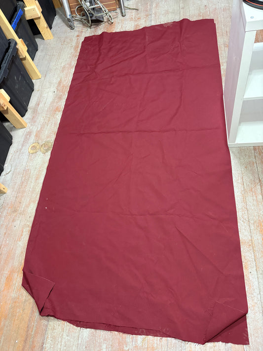 Scrap Maroon Canvas Pieces 92" x 46" (2) NEW