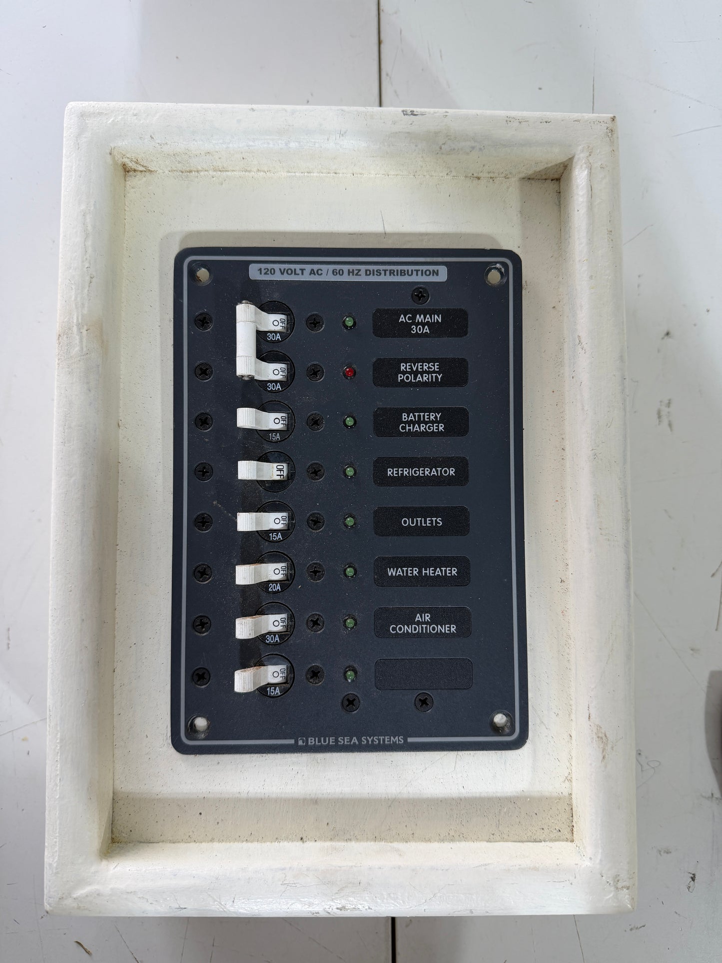 Blue Sea System 120 VAC Panel With Box