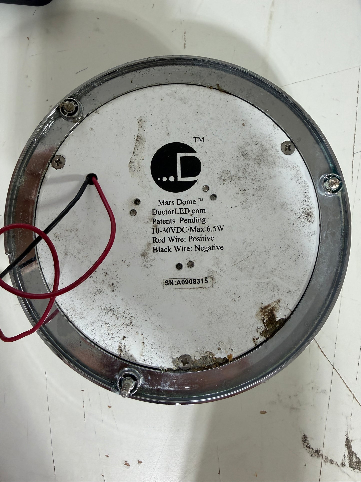 Plastic Interior Light- 5 1/2” Diameter