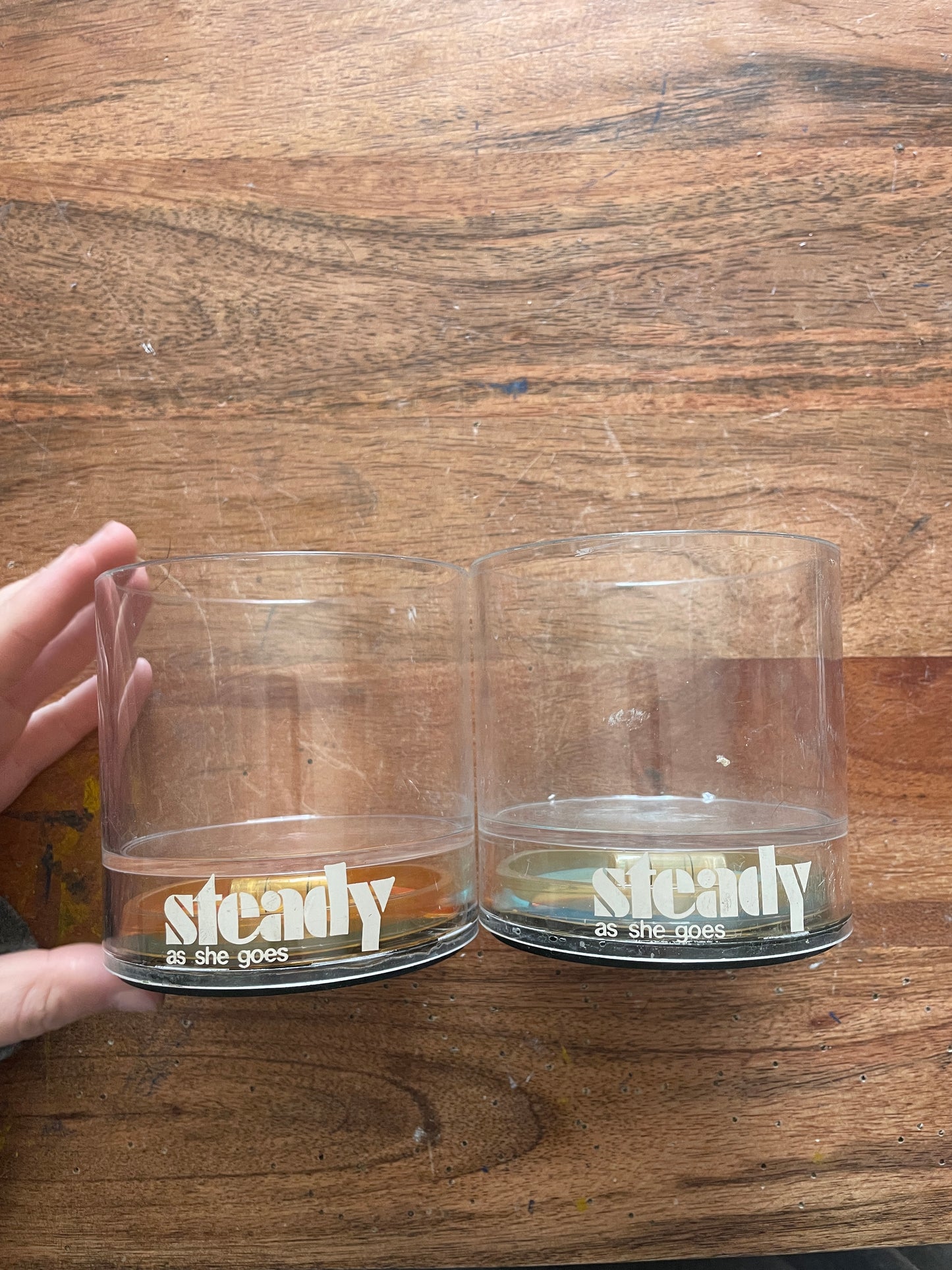 2 Vintage  “Steady As She Goes” Acrylic Tumblers