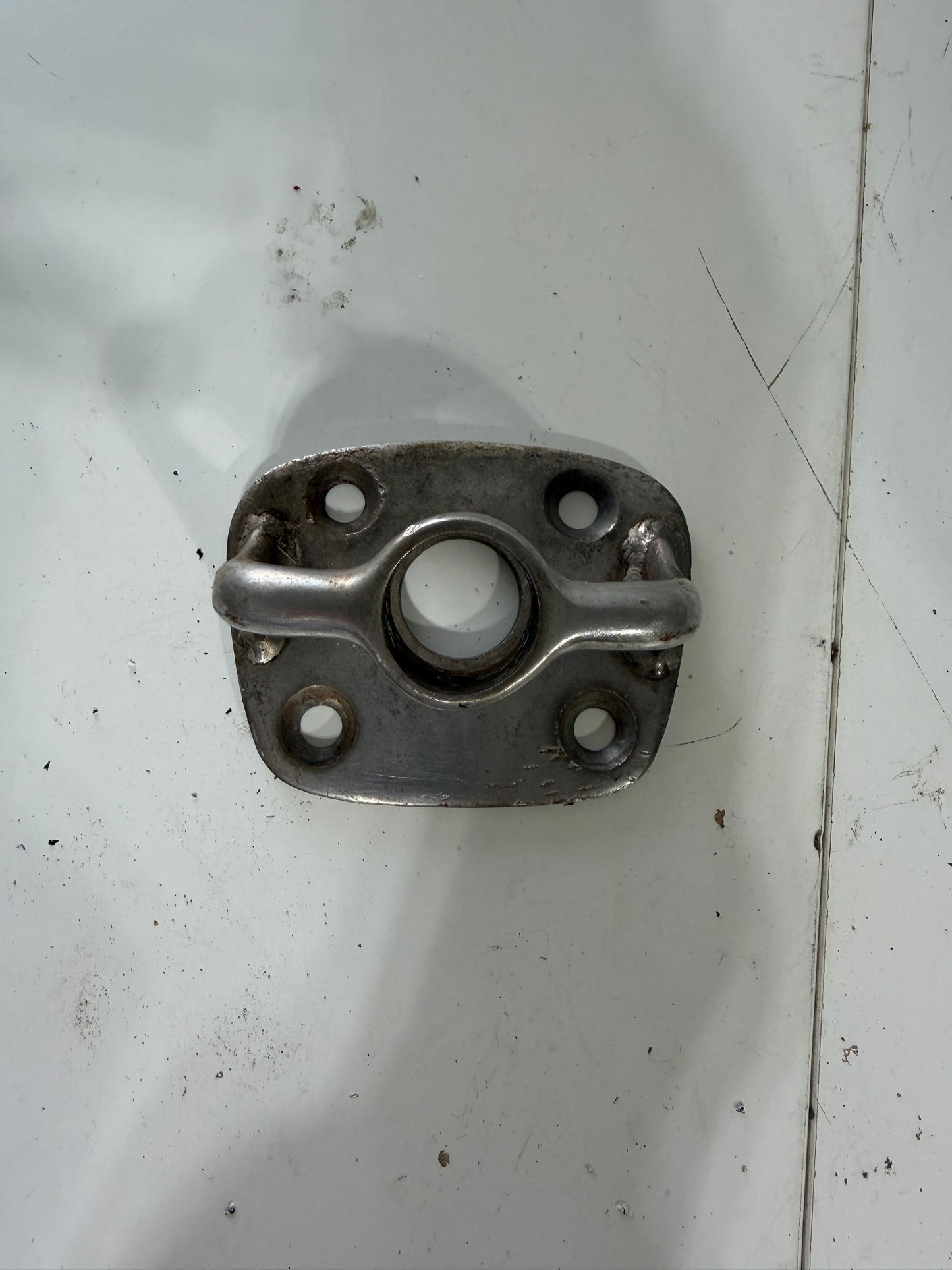 Stainless Steel Angled "Floating" Stanchion Base - 1"