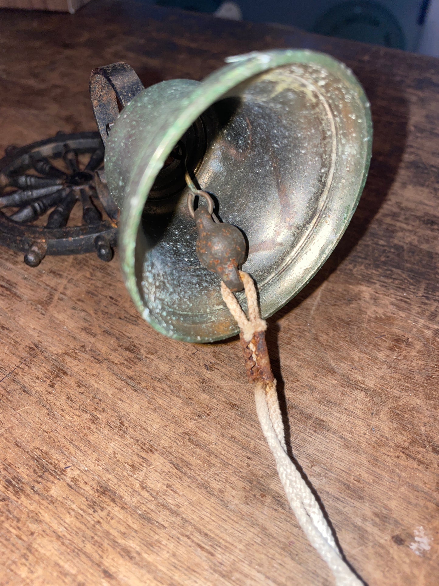 Vintage Ships Wheel Bell