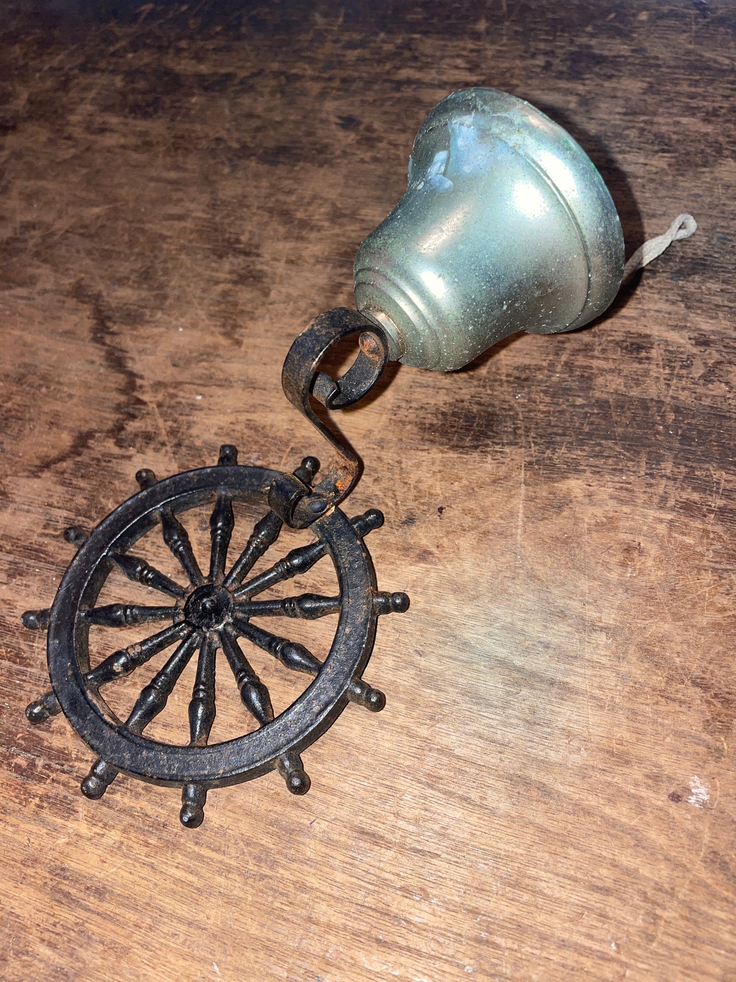 Vintage Ships Wheel Bell