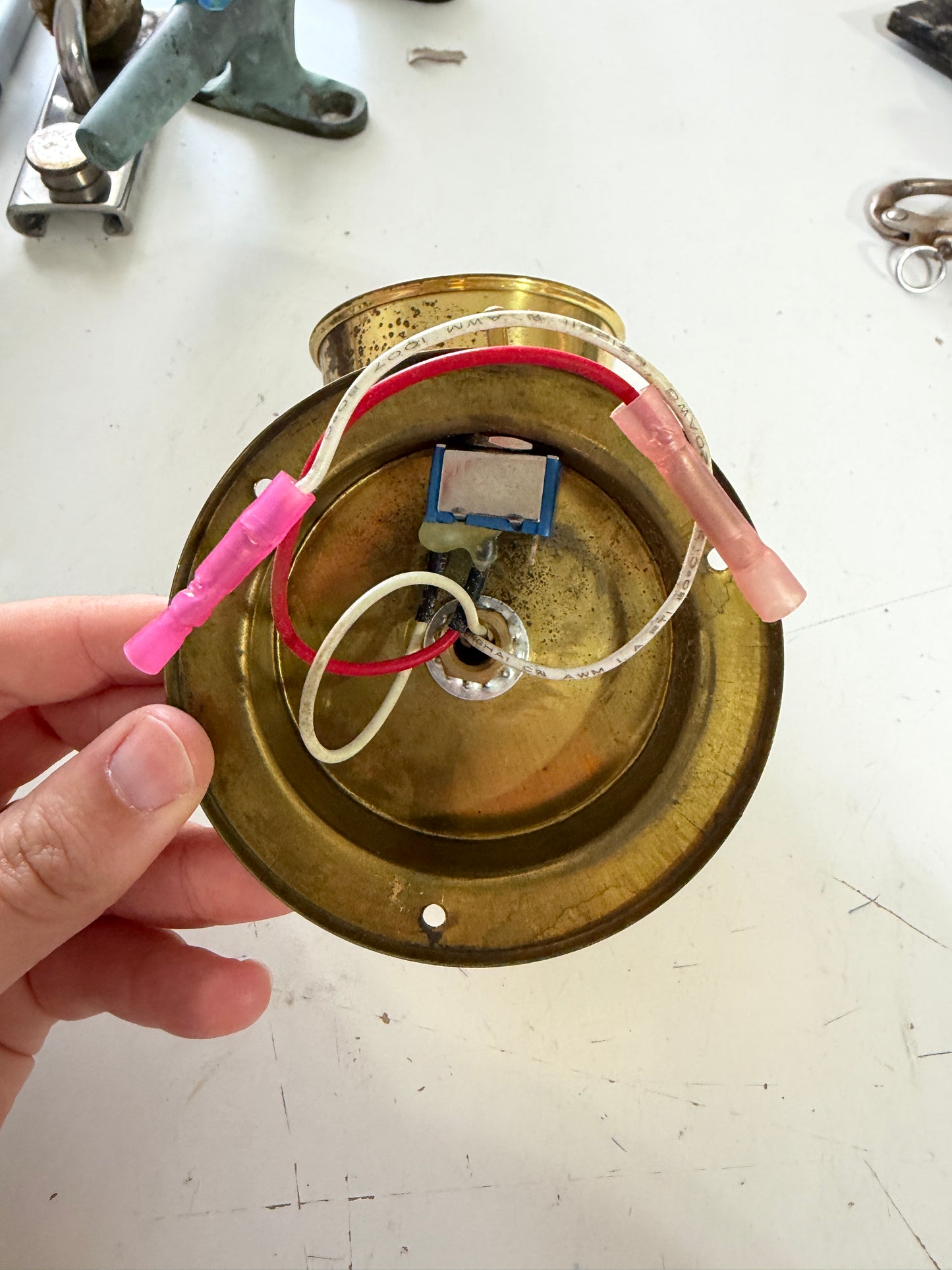 Brass Interior Tilting Light - LED Light Bulb