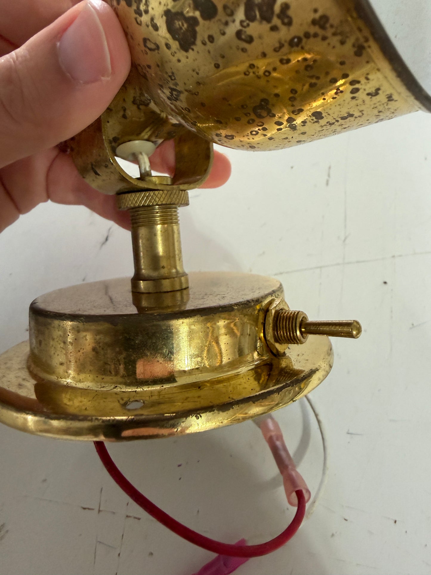 Brass Interior Tilting Light - LED Light Bulb