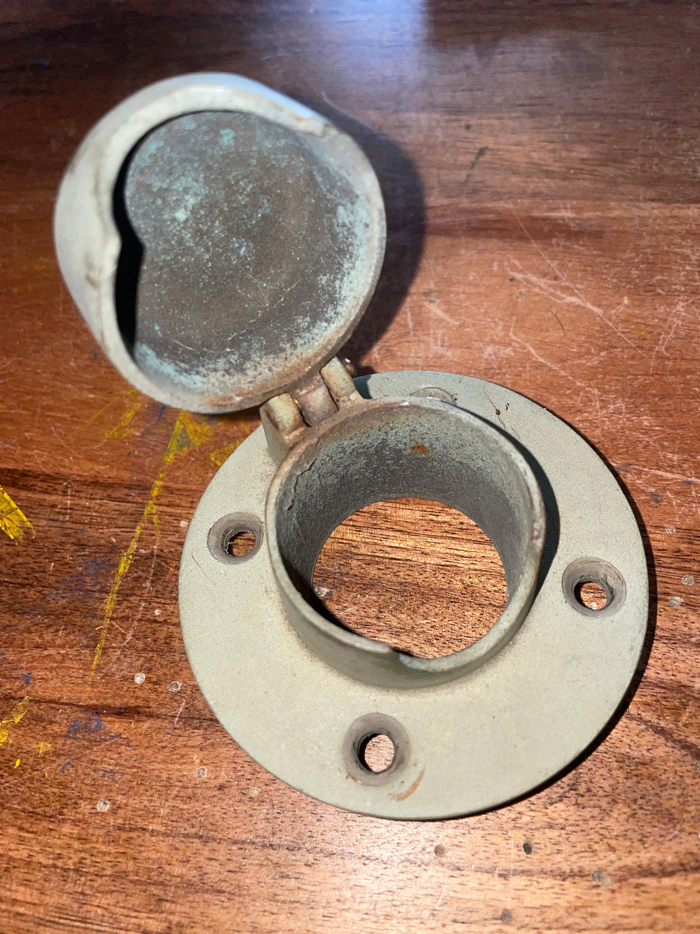 Small Bronze In Deck Anchor Pipe - 1 5/8”