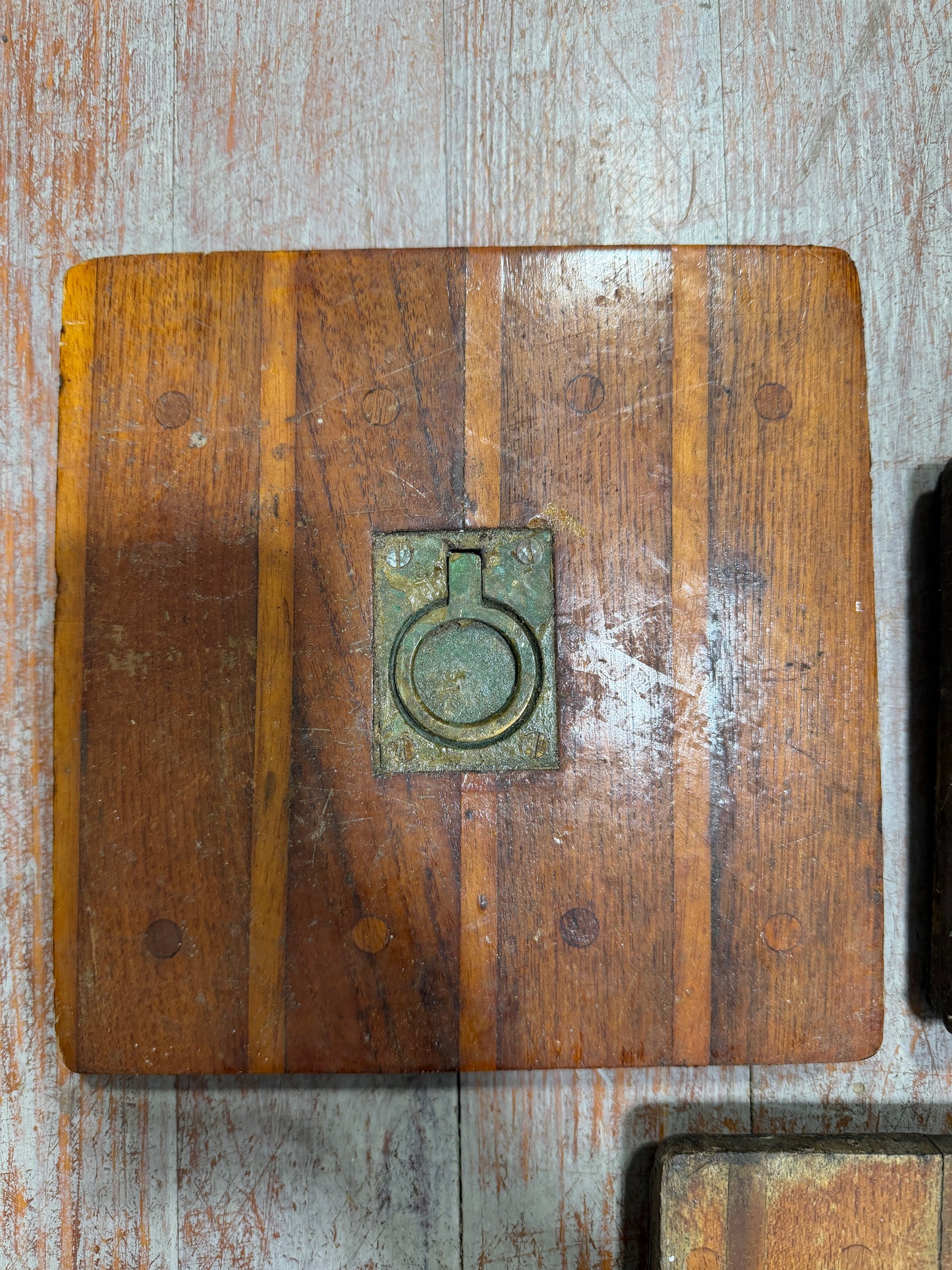 LOT OF 3 Teak & Holly Floor Boards -- #226