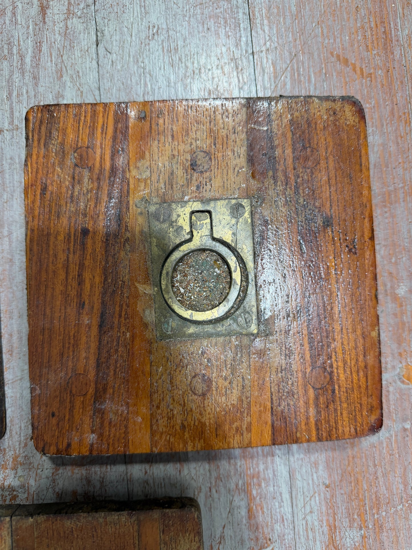 LOT OF 3 Teak & Holly Floor Boards -- #226