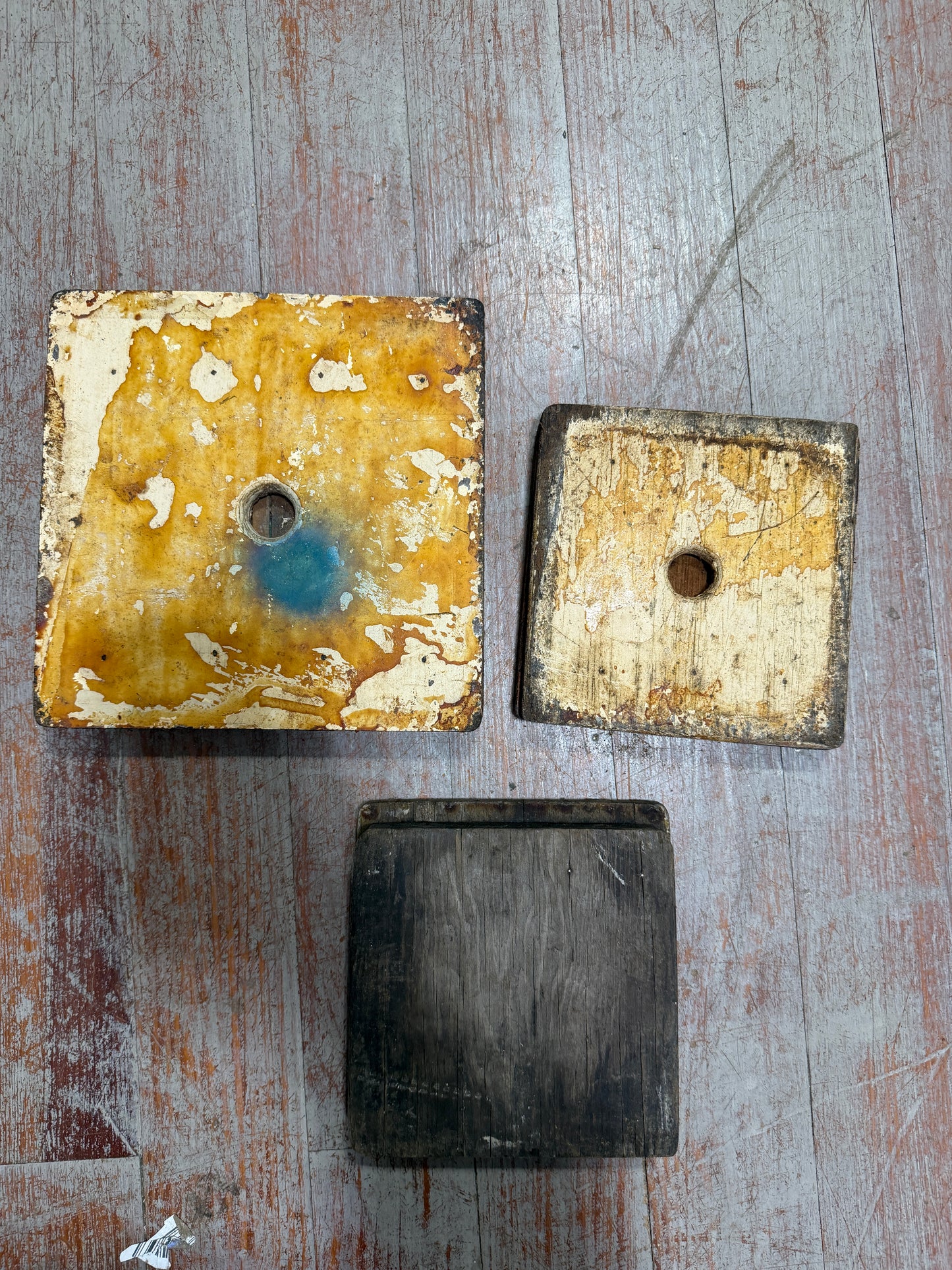 LOT OF 3 Teak & Holly Floor Boards -- #226