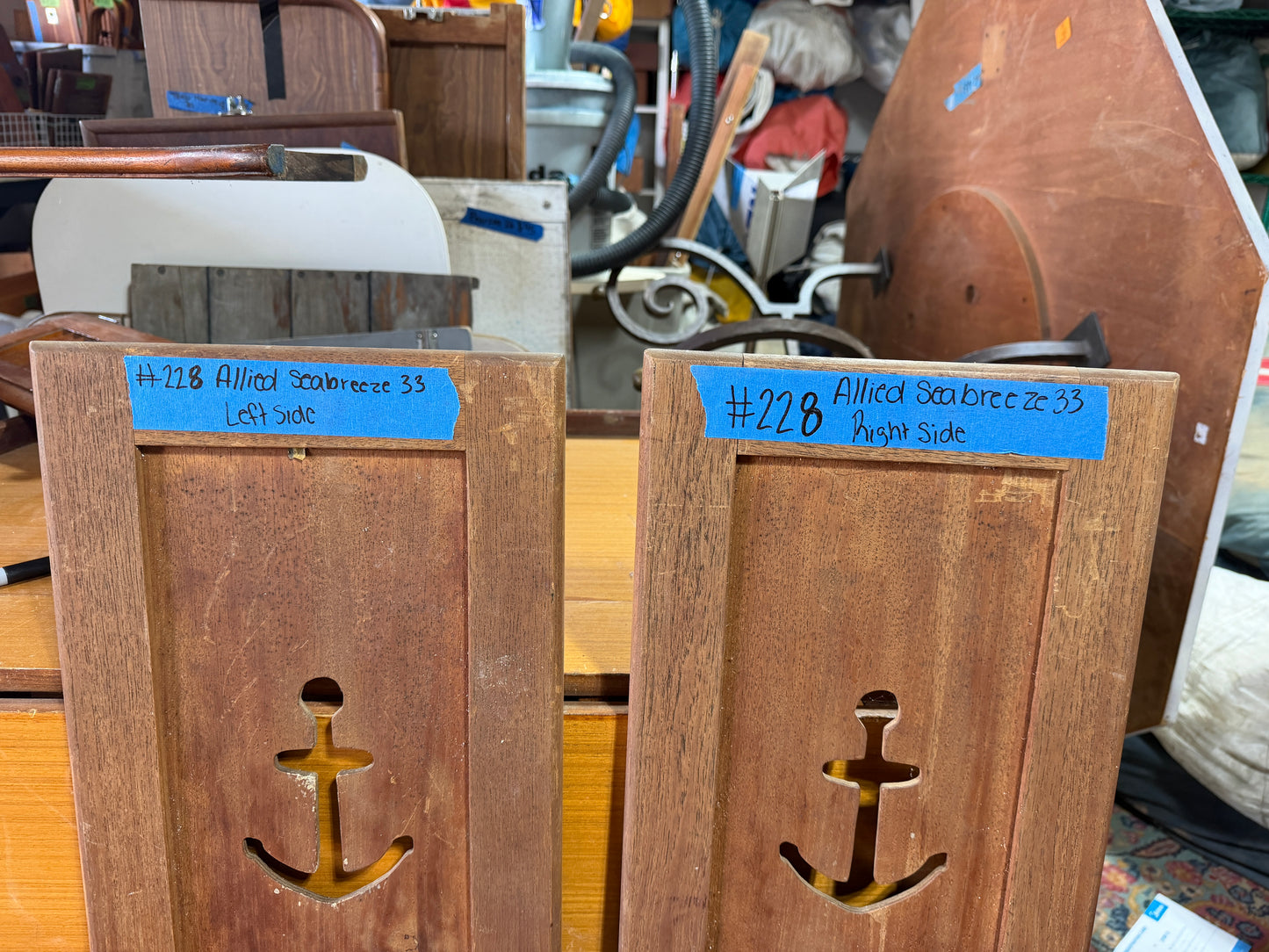 Allied Seabreeze 33 Interior Cabinet Door - Anchor Cut Out - PORT OR STARBOARD SIDE AVAILABLE  -- #228