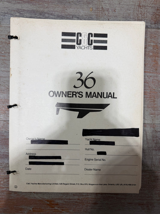 C&C 36 Owners Manual