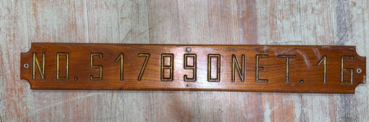 Columbia 36 Number Board - NO. 517890NET.16 -- #227