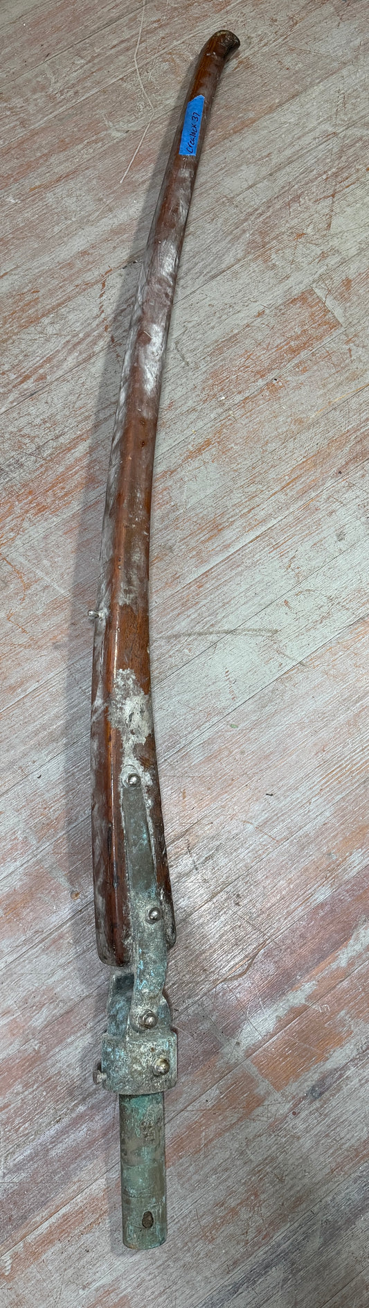 CREALOCK 37 Slightly Curved Tiller Handle - 61" Total Length WITH RUDDER HARDWARE-- #7