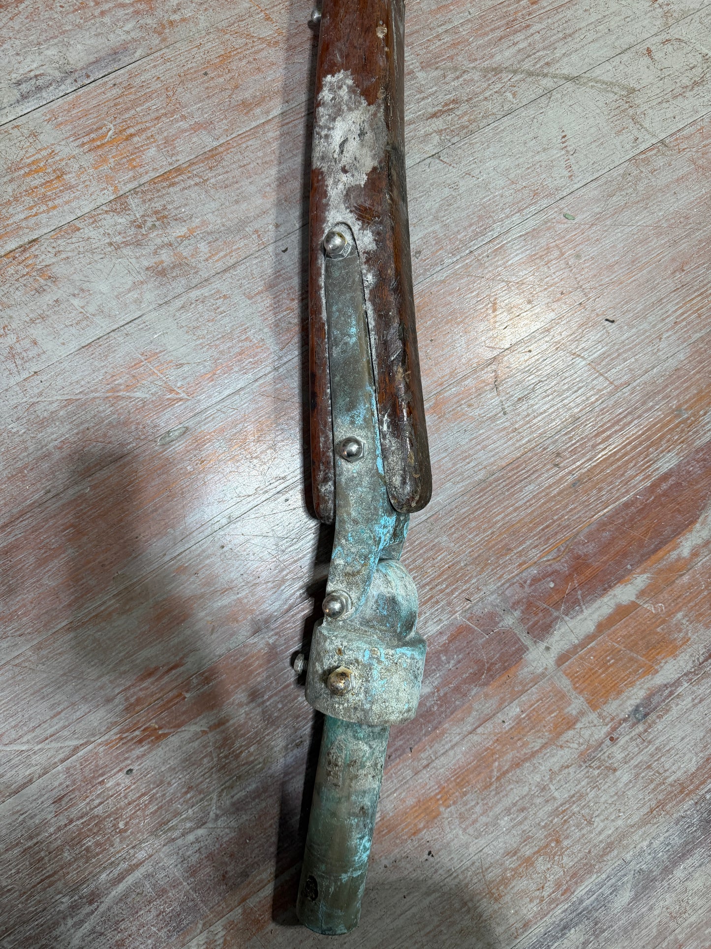 CREALOCK 37 Slightly Curved Tiller Handle - 61" Total Length WITH RUDDER HARDWARE-- #7