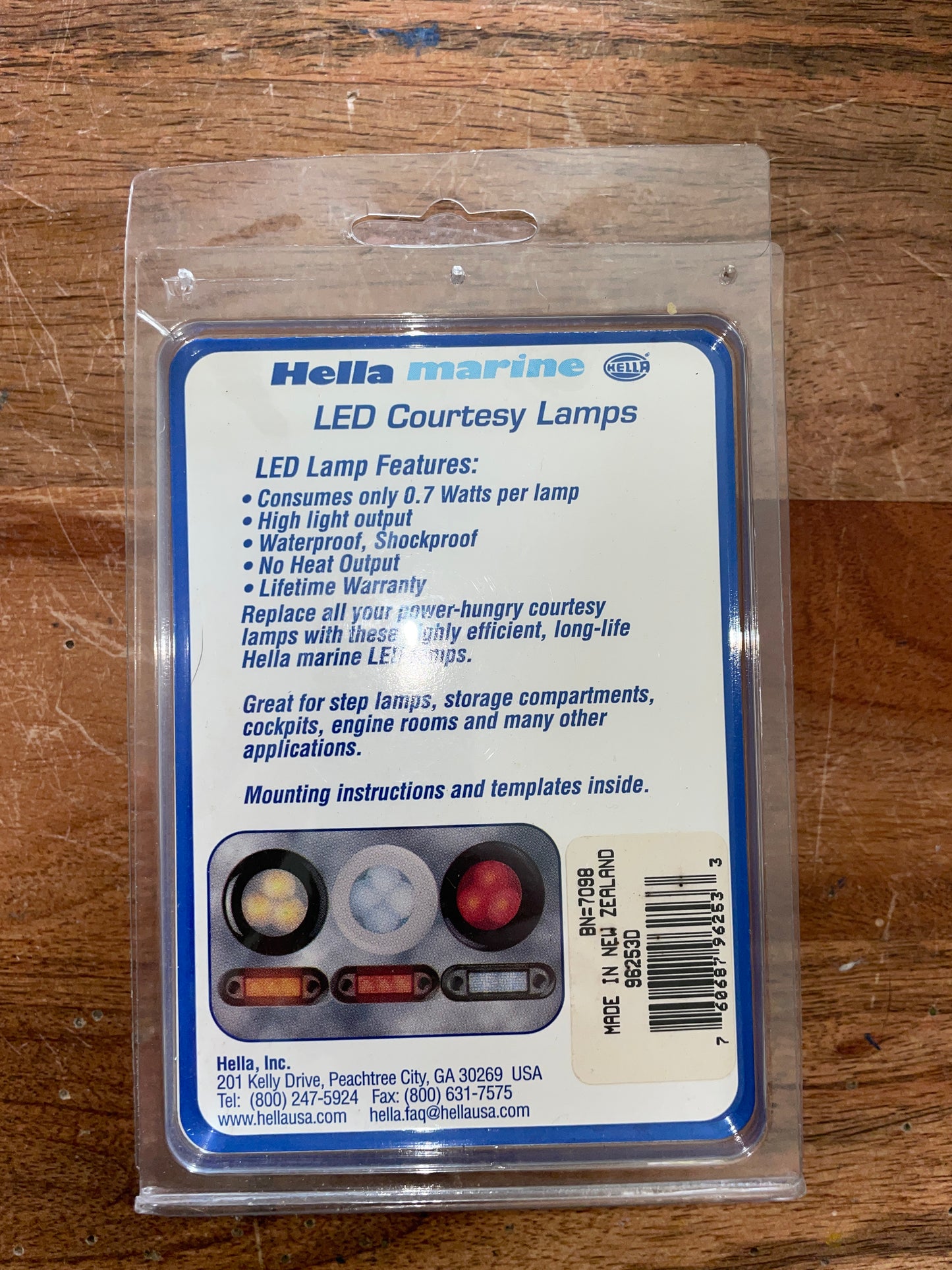 Hellamarine Red LED Courtesy Lamp Model 7098 NEW