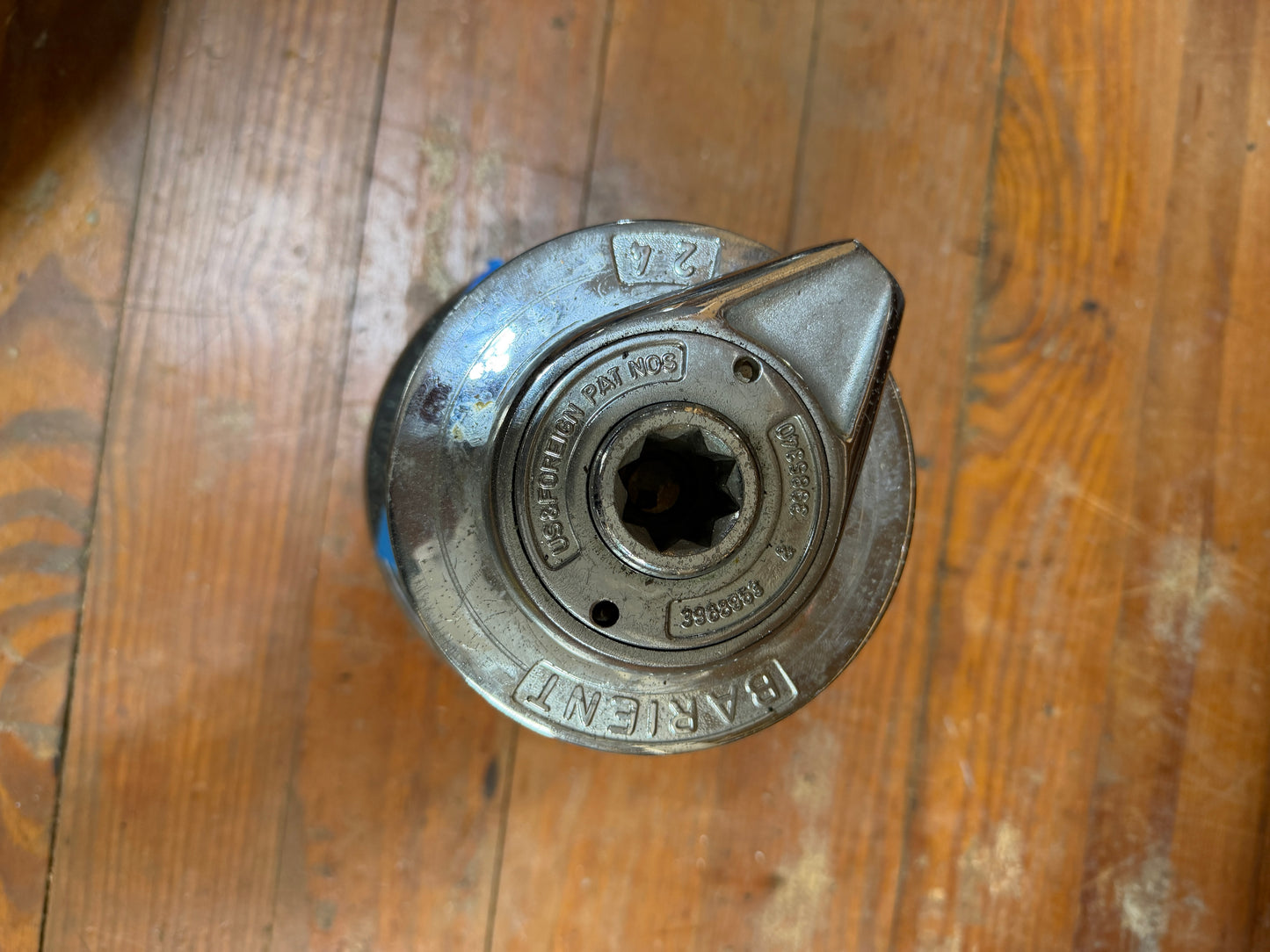 Chromed Bronze Barient 24 Single Speed Self Tailing Winch