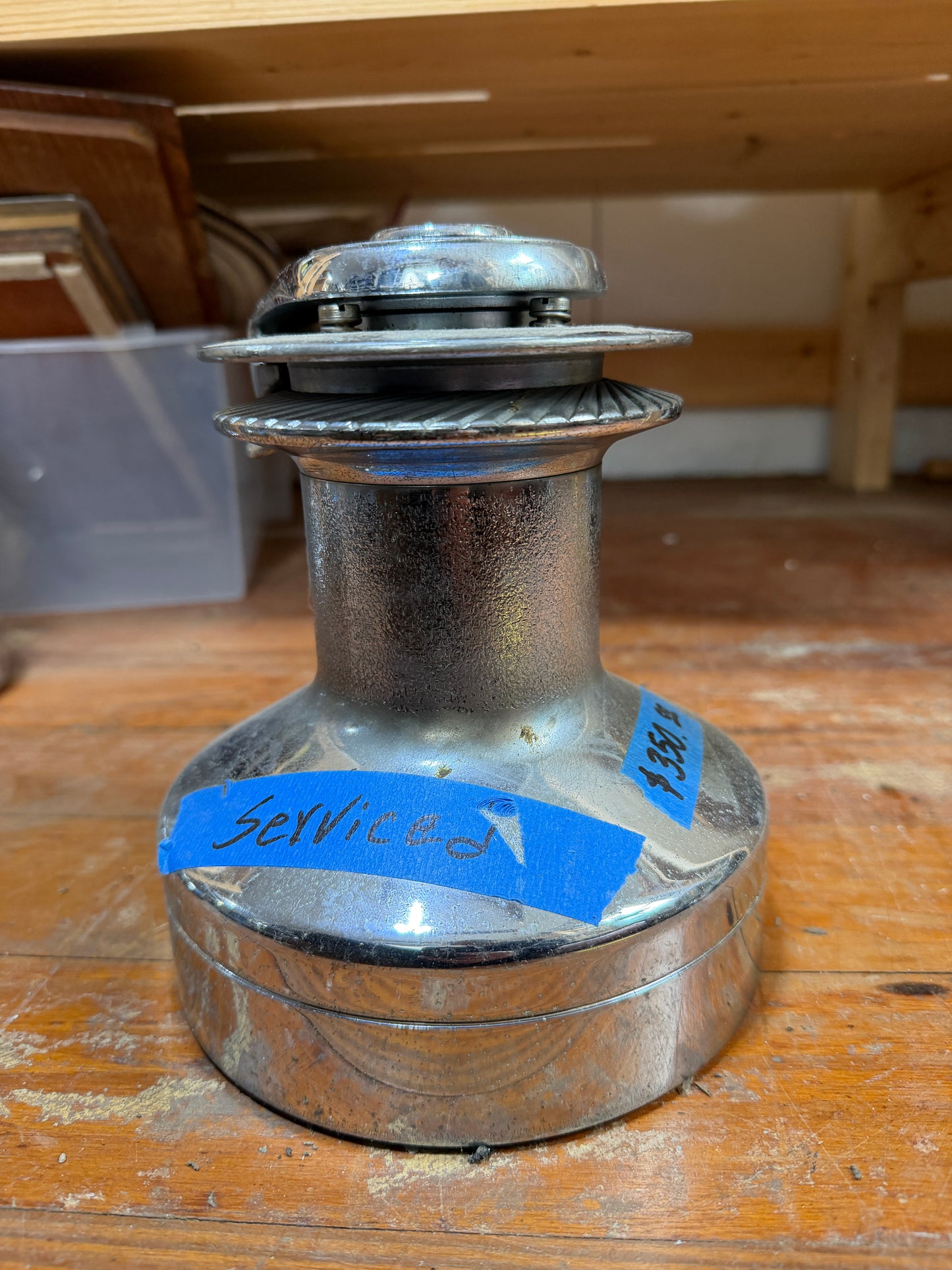 Chromed Bronze Barient 24 Single Speed Self Tailing Winch