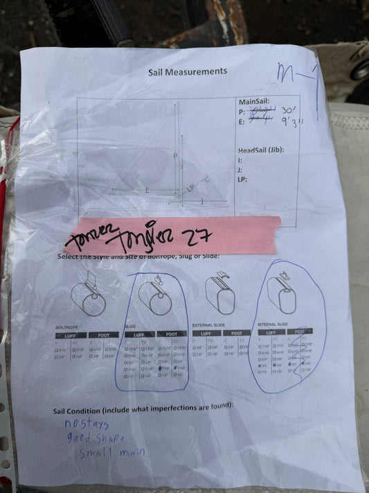 Tanzer 27 Main Sail - 30' x 9' 3"