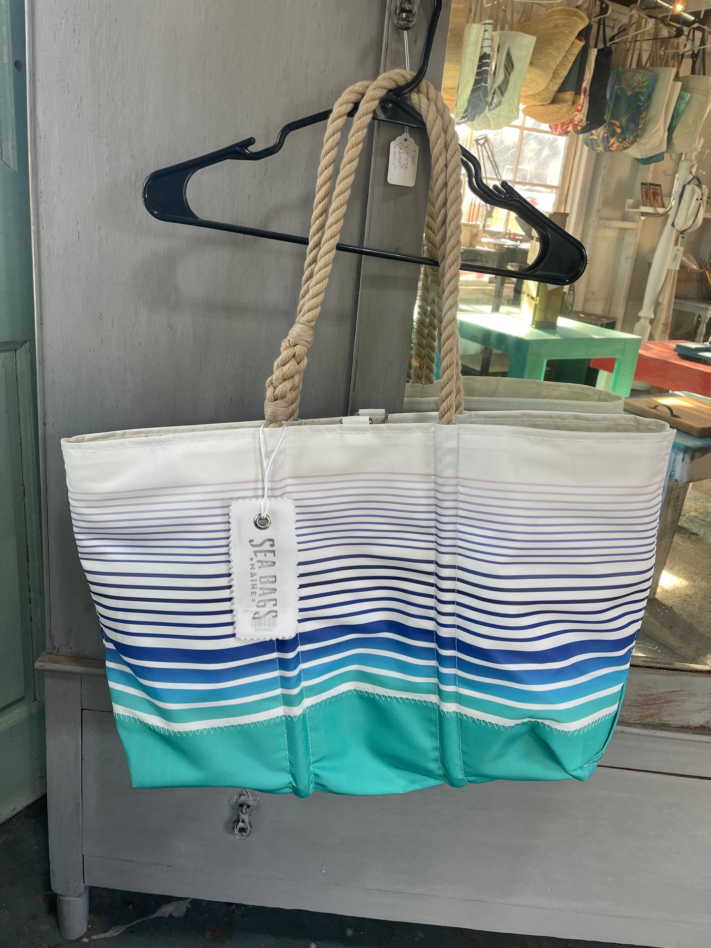 Seabags Maine Ogunquit Tote blue Ombré Stripe - NEW