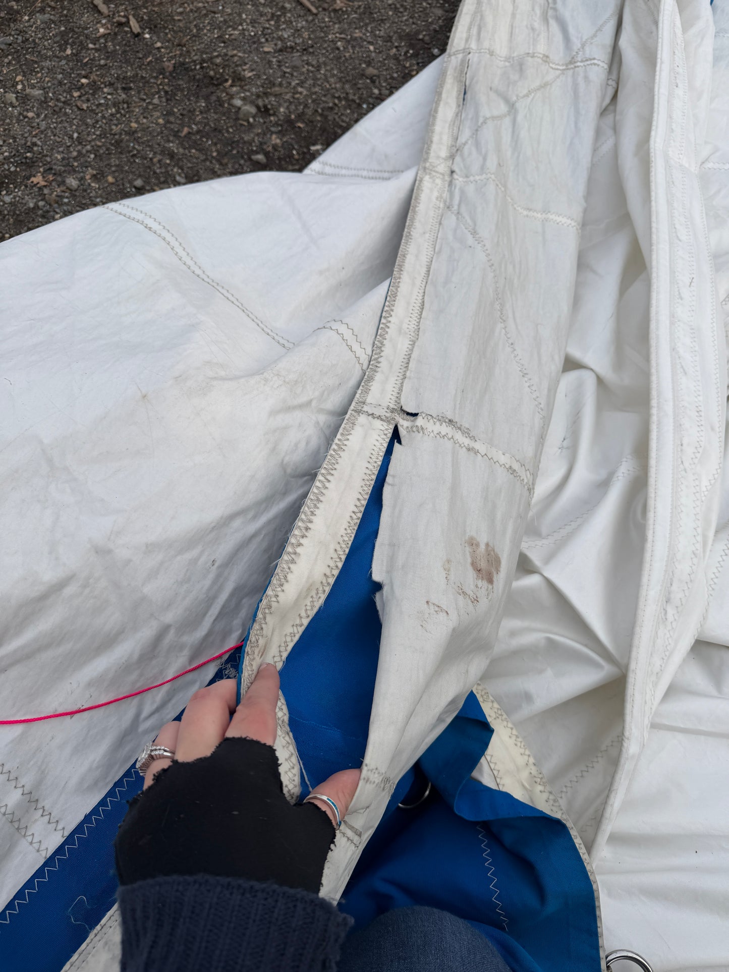 Roller Furling Genoa Sail - 37' x 17'4" x 16'5" - AS IS CONDITION