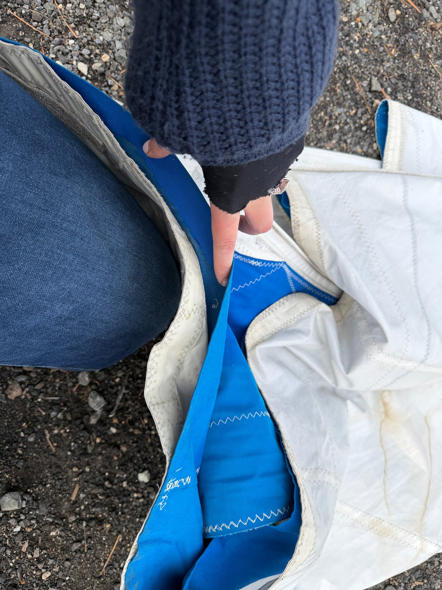 Roller Furling Genoa Sail - 37' x 17'4" x 16'5" - AS IS CONDITION