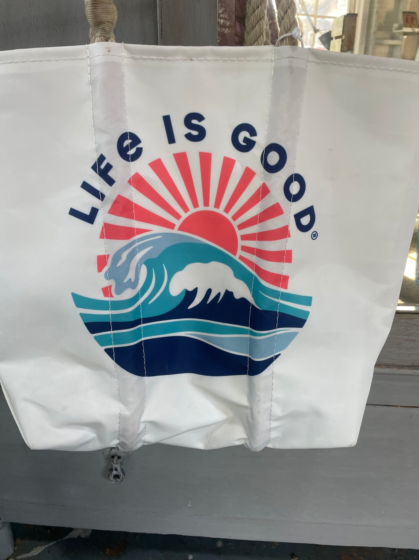 Seabags Maine Medium Life Is Good Sunrise Tote - NEW