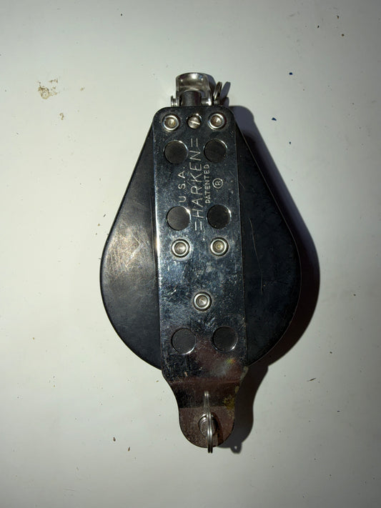 Large Harken Single Swivel Block 3” Sheave 5/8” Line With Shackle
