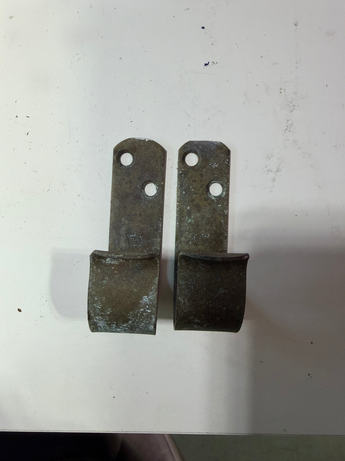 PAIR Wilcox Crittenden Brass Hooks