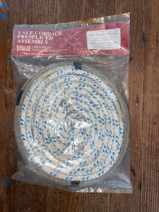 Yale Cordage 100’ Rope To Wire Halyard- NEW