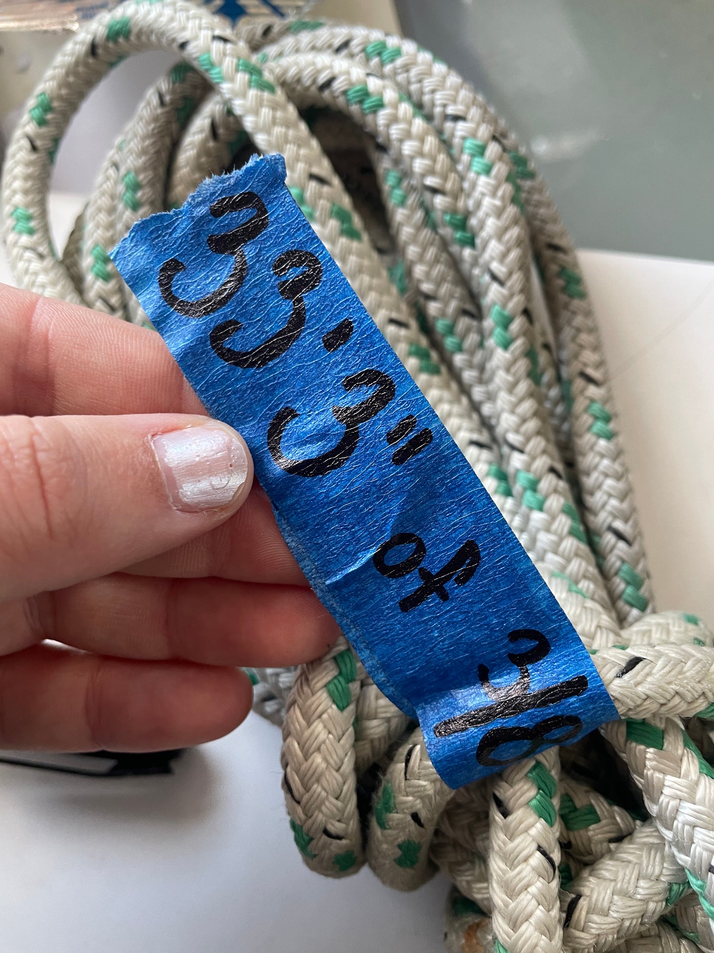 33’3” OF 3/8” Halyard Line
