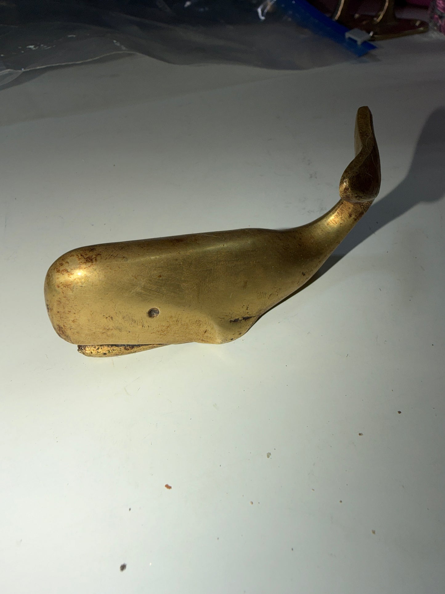 Decorative Brass Whale Figurine