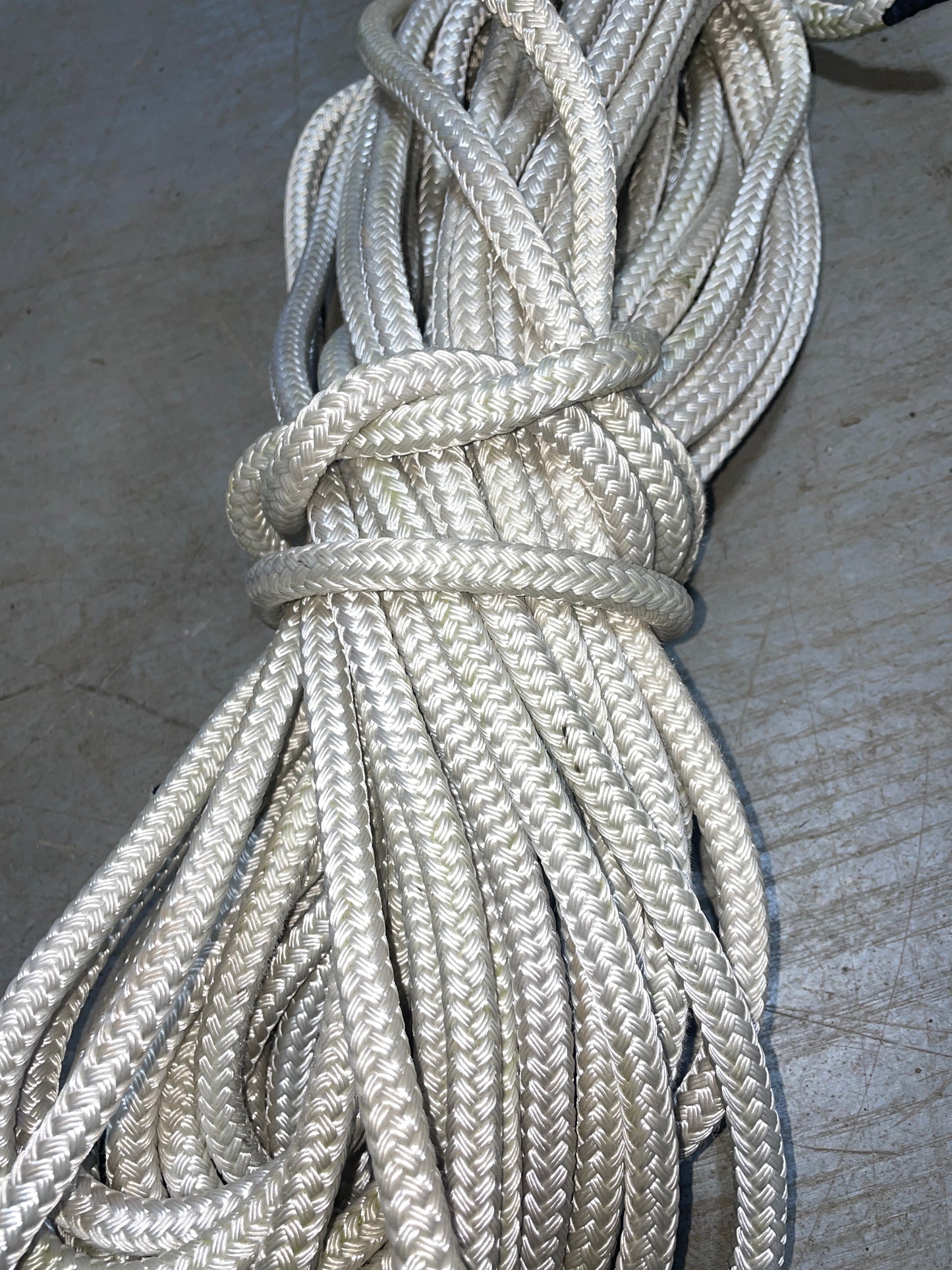 62’ OF 7/16” White Halyard Line