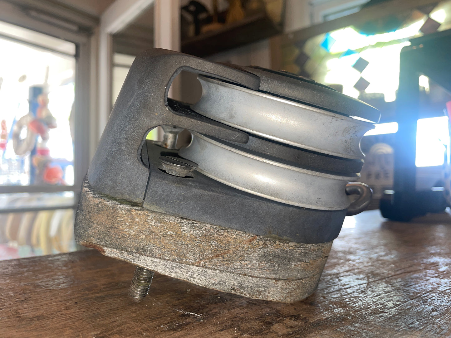 Barbarossa Big Boat Double Sheave Cheek Block - 4” Sheaves & 1/2” Line
